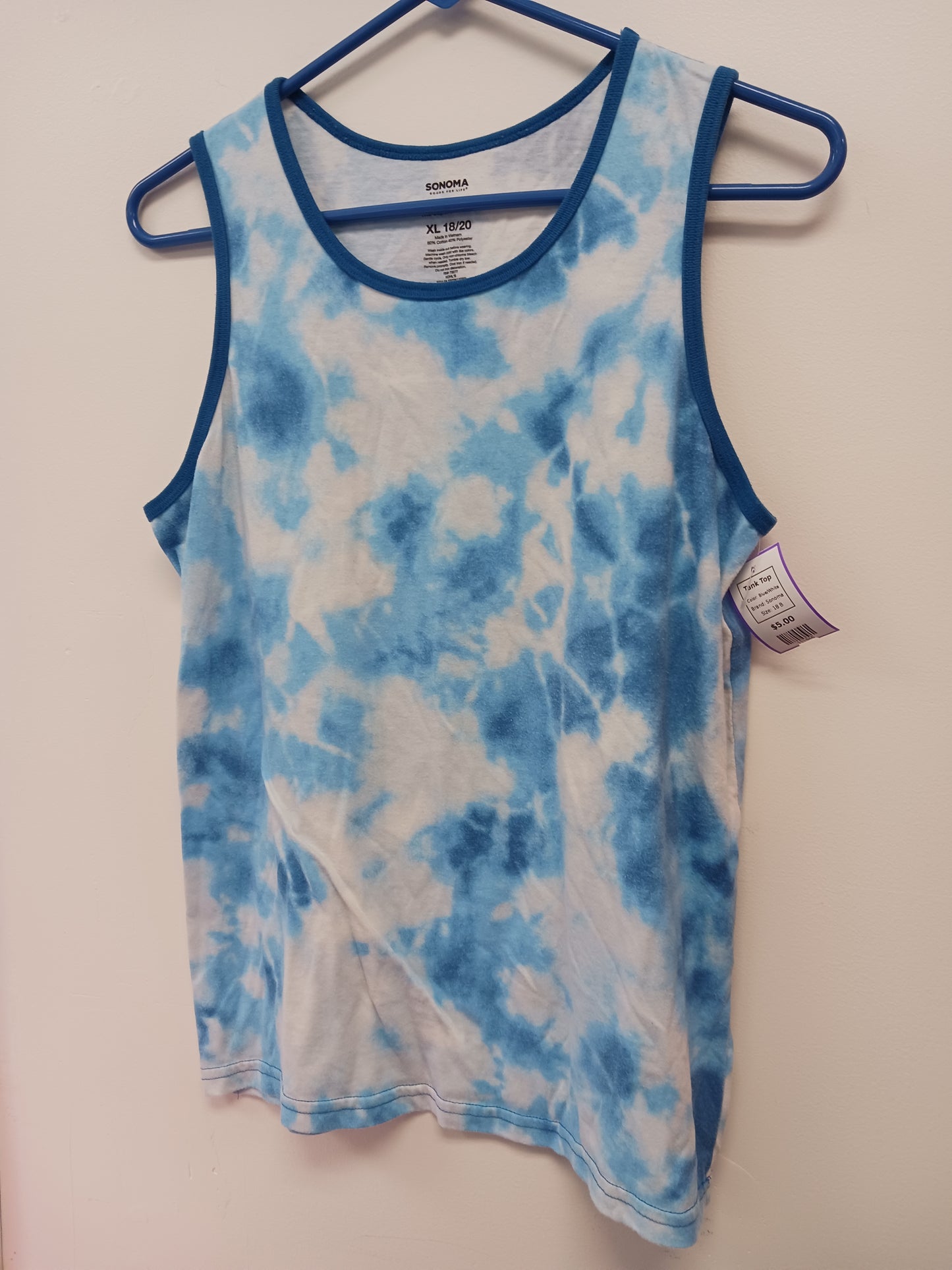 Blue/White Sonoma Tank Top, 18 B