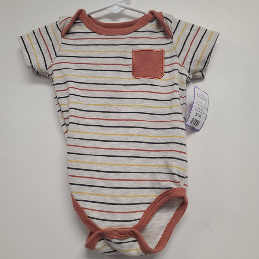 yellow/rust stripe Duck Duck Goose Striped Onesie 6-9m, 6M B