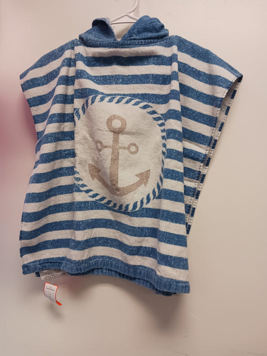 Blue/White Anchor  Hooded Towel