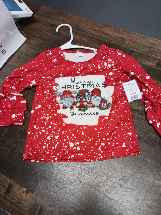 red Boutique LS Merry Christmas Gnomies shirt, 2T G