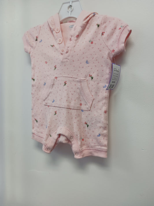 Pink Flower Old Navy Short One Piece, NB G