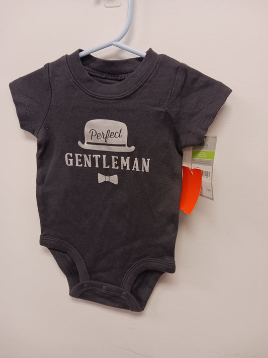 Grey Perfect Gentleman Carters Onesie, 3M B