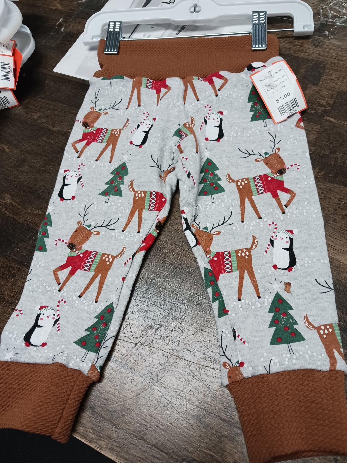 green/ten Boutique Raindeer Joggers, 12M