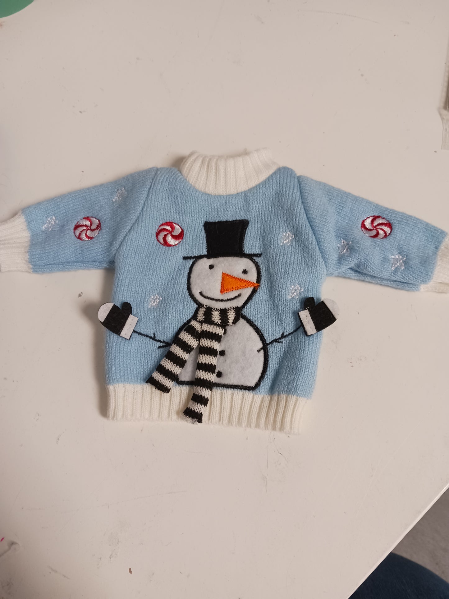 Doll Snowman Sweater