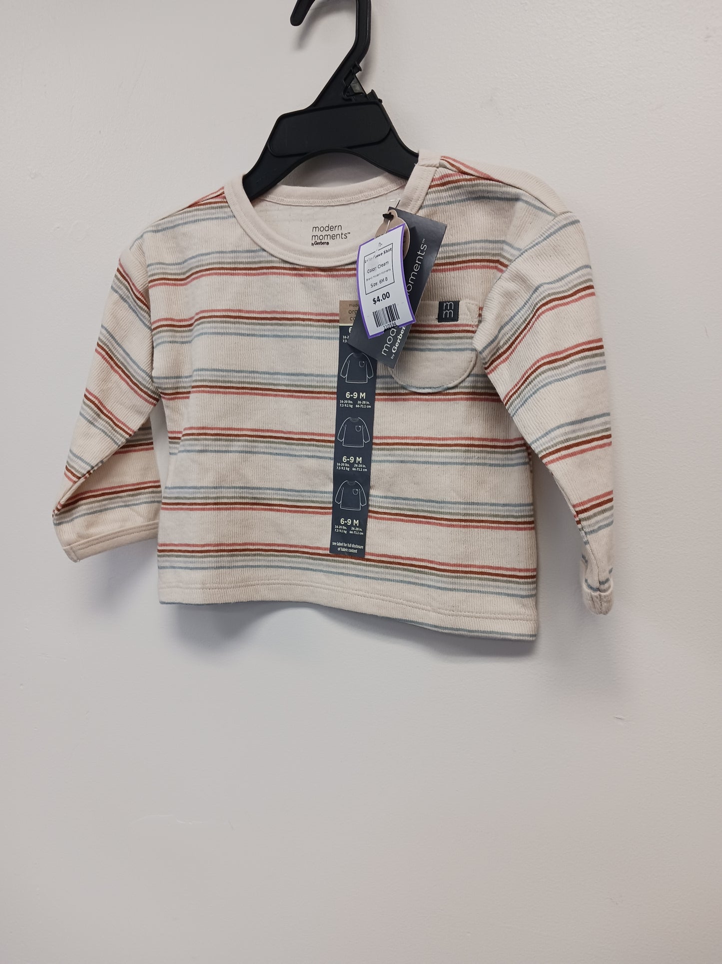 Cream Modern Moments Longsleeve Shirt, 6M B