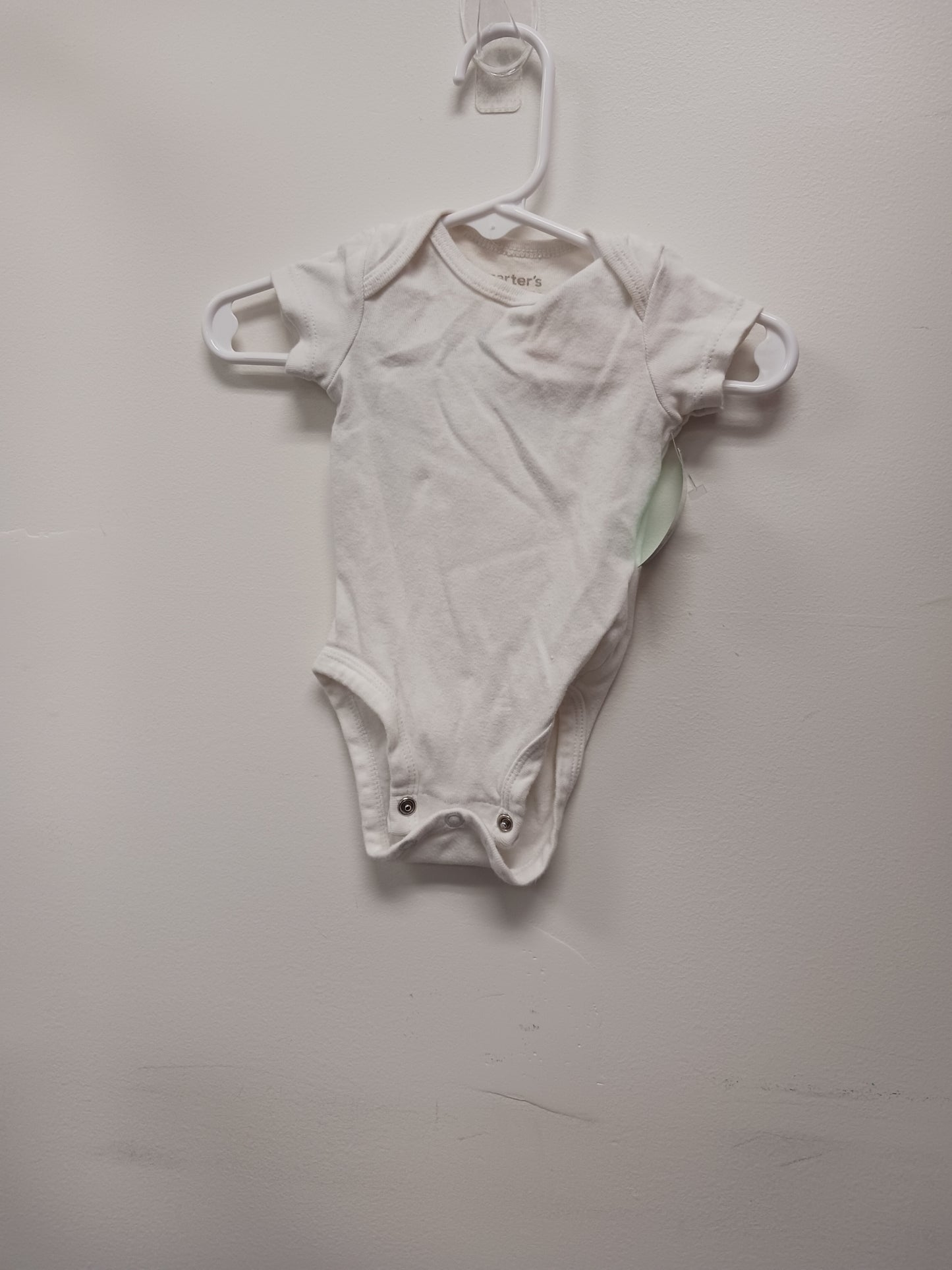 White Carters Onesie, 0-3M B