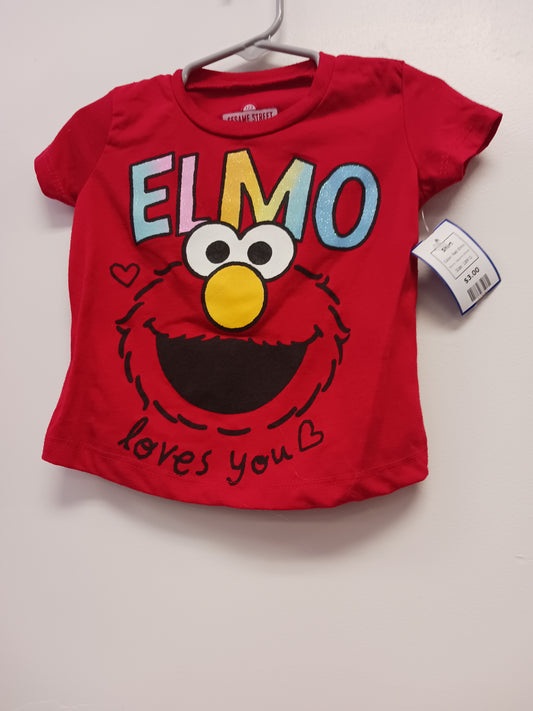 Red Elmo Sesame Street Shirt, 18M G