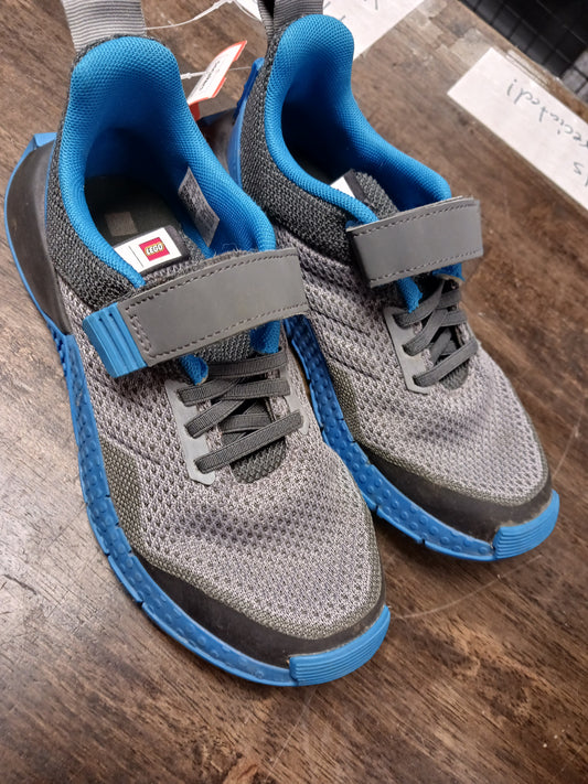 Grey/Blue Adidas Sneakers, 3.5 B
