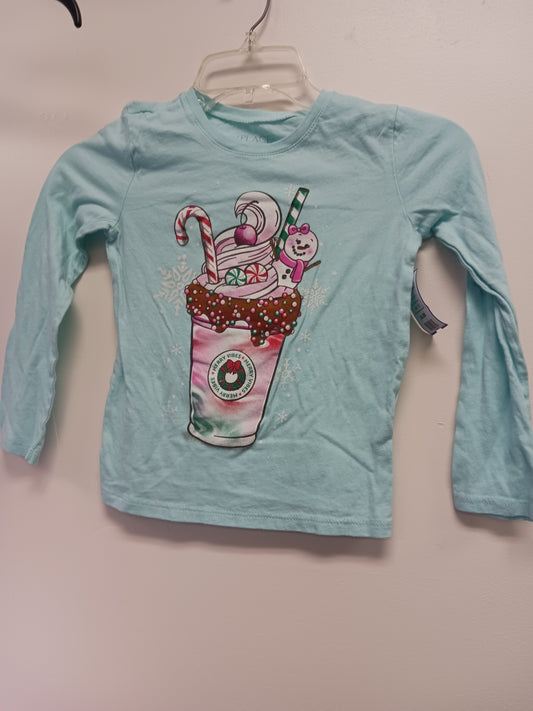 Blue Winter Drink Childrens Place Longsleeve Shirt, 5T G