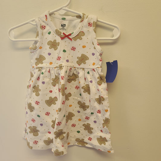 white HB Christmas Dress 6/9m, 6M G
