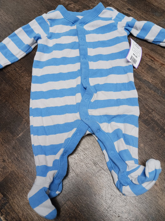 Grey/Blue Striped Old Navy Sleeper, NB B