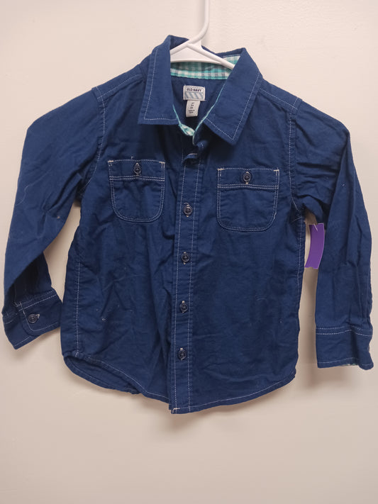 Navy Old Navy Longsleeve Button Up, 5T B