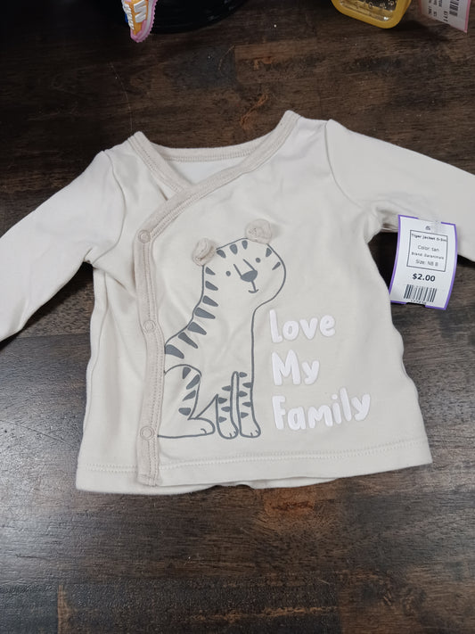 tan Garanimals Tiger Jacket 0-3m, NB B