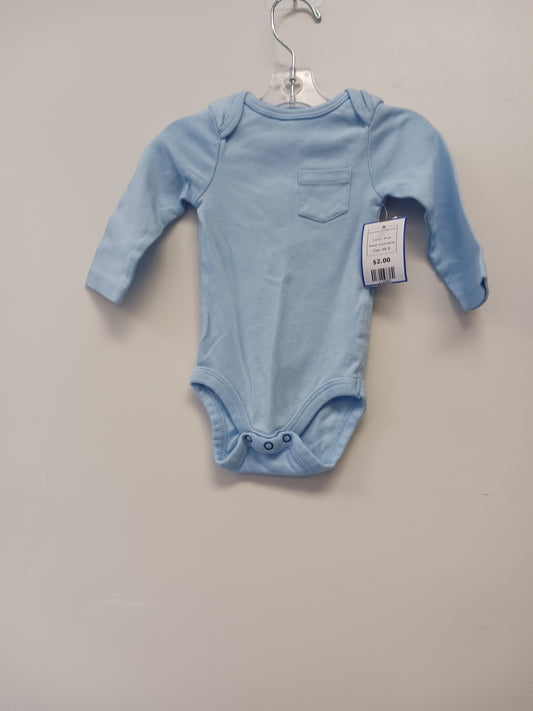 blue Cloud Island Long Sleeve Onesie 0/3m, NB B