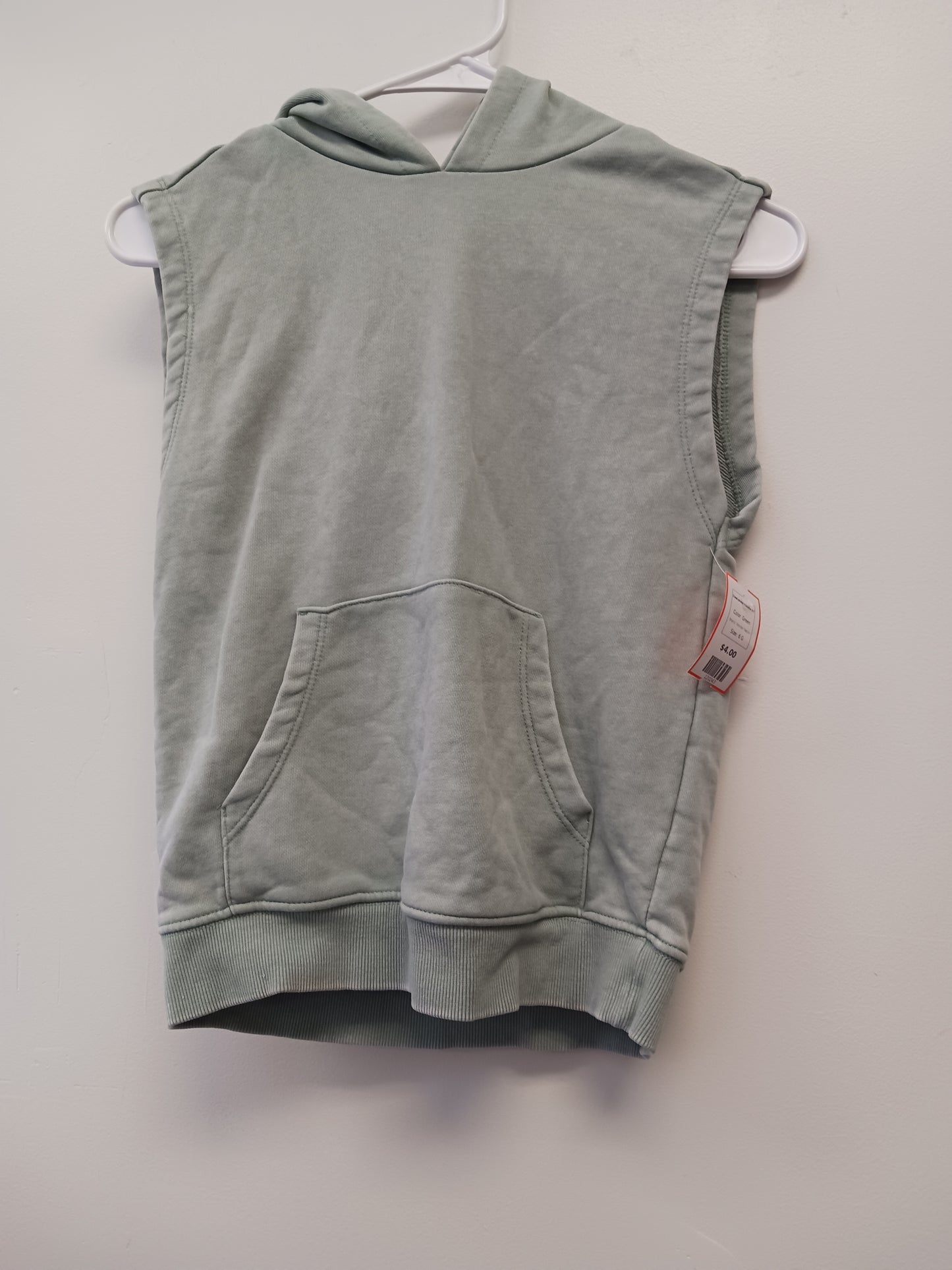 Green Wonder Nation Sleeveless Hoodie 6/7, 6 G