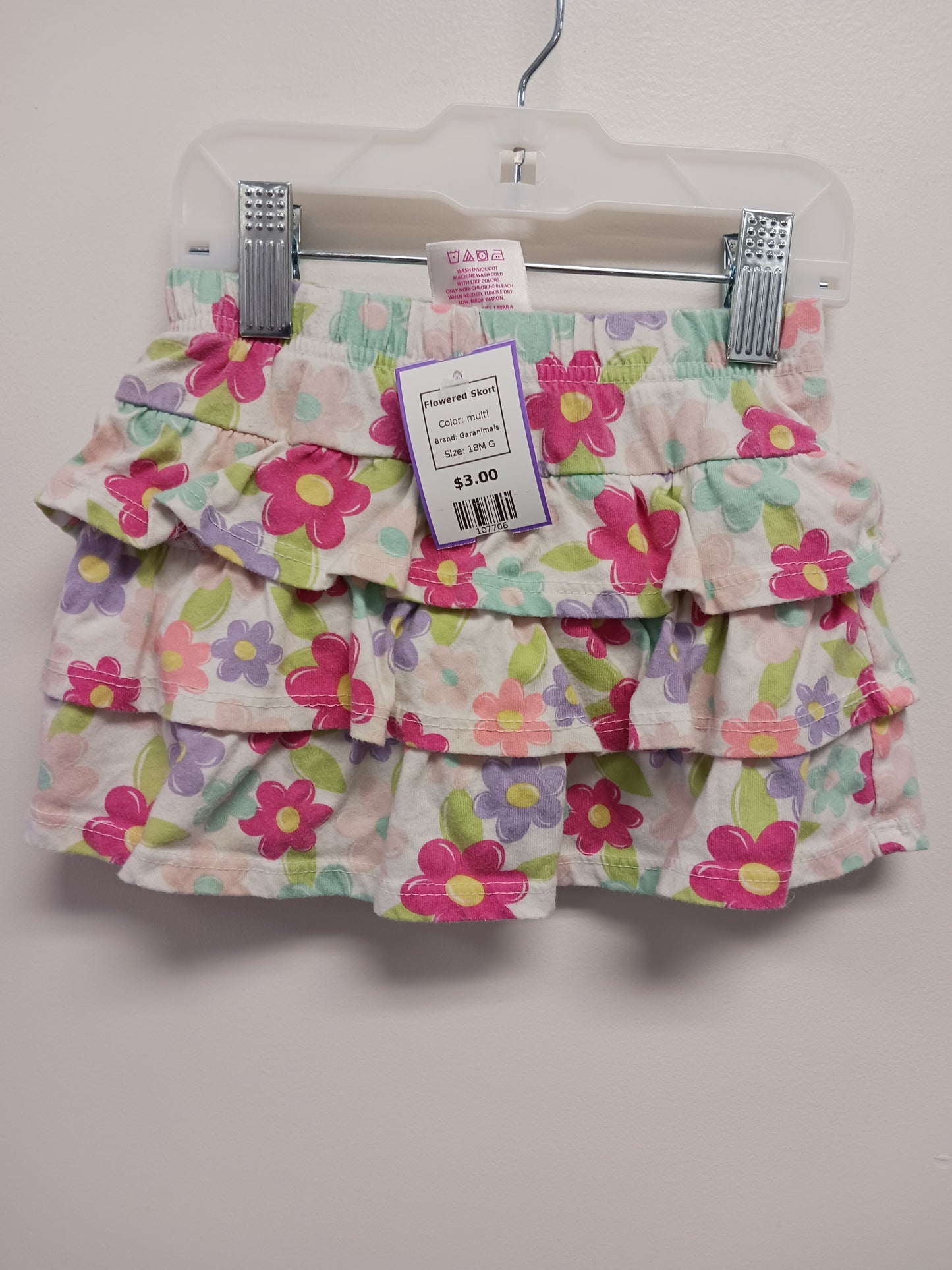 multi Garanimals Flowered Skort, 18M G