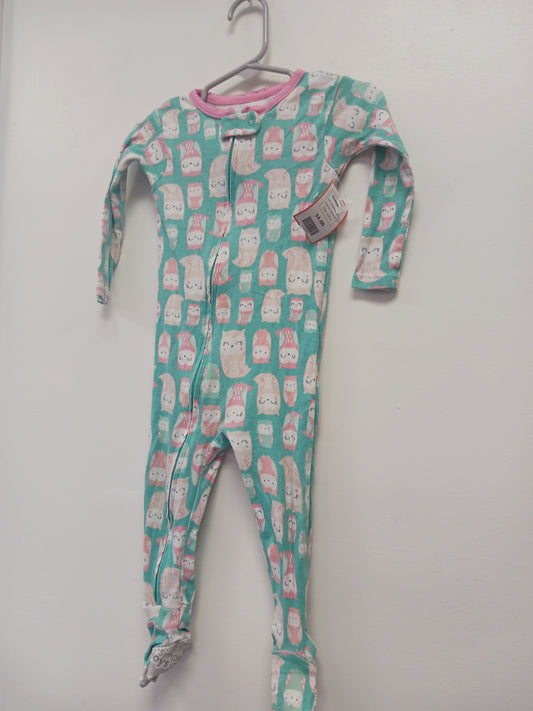 Blue/Pink Owl Carters Sleeper, 12M G