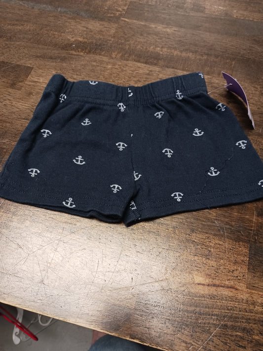 navy Koala Baby Anchor Shorts 0-3m, NB B