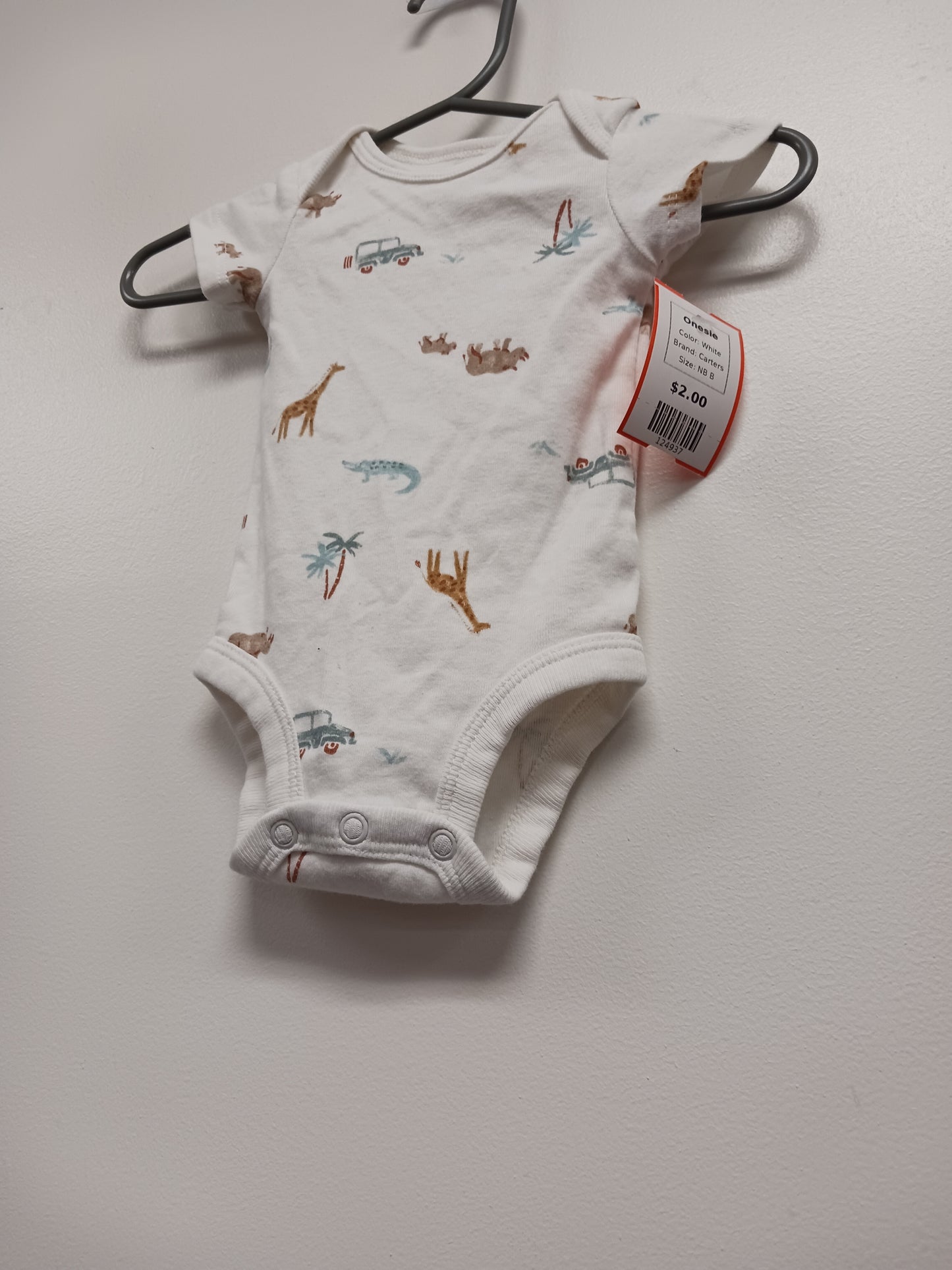 White Carters Onesie, NB B