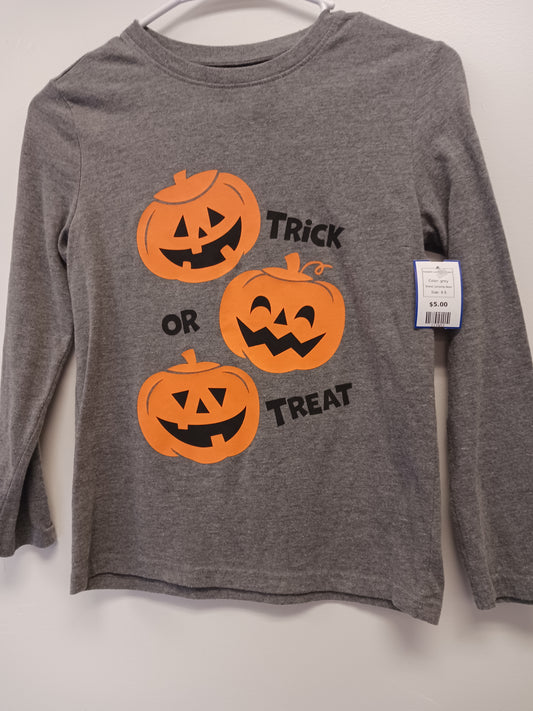 grey Jumping Bean Pumpkin Long sleeve shirt, 8 B