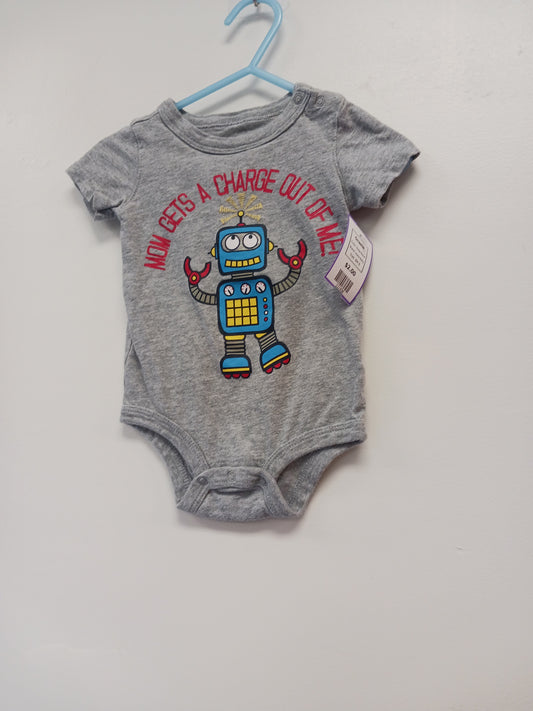Grey Robot Koala Baby Onesie, 6M B