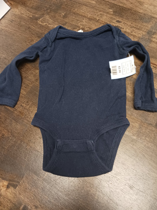 Navy Rabbit Skins Longsleeve Onesie, 6M B