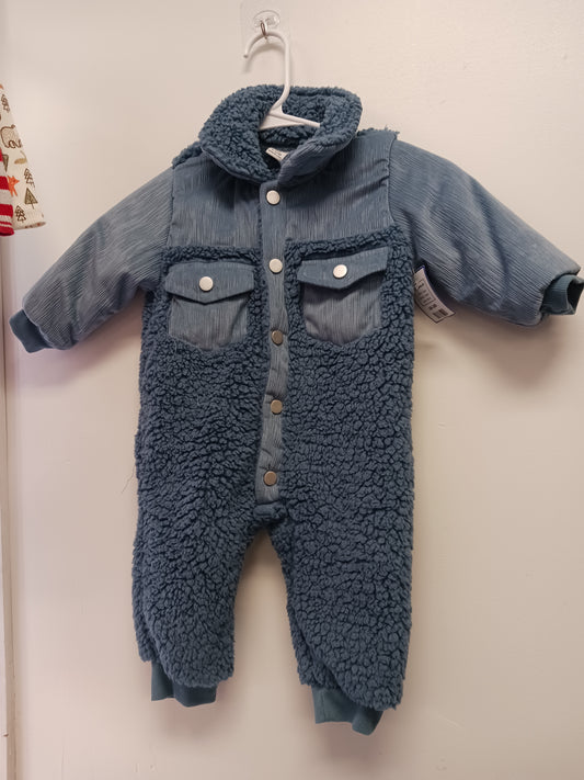 blue Shein Snowsuit, 9M B