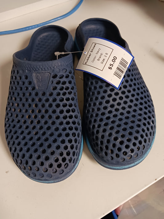 Navy  Rubber Shoes, 2 B