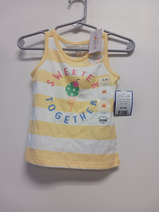 yellow stripe Garanimals Ice Cream Tank Top, 12M G