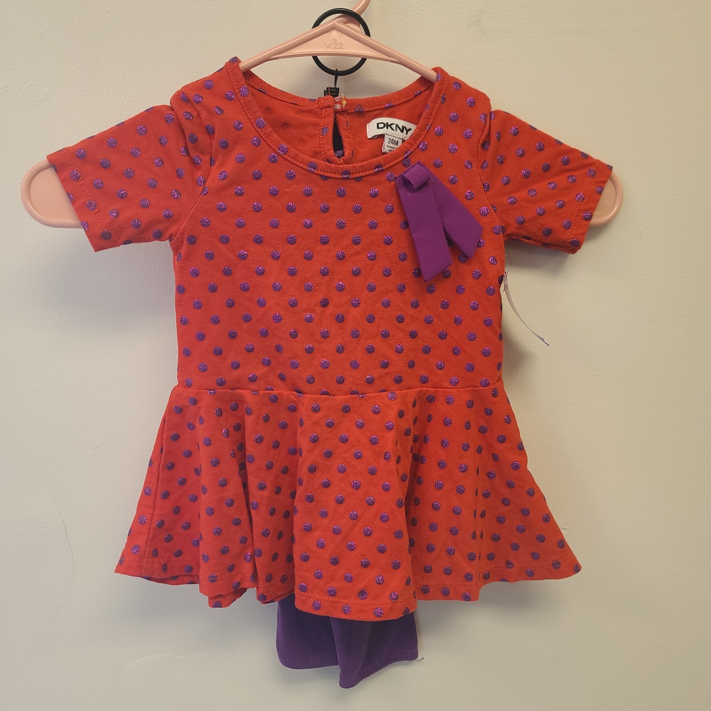 Red/Purple DKNY Outfit, 2T G