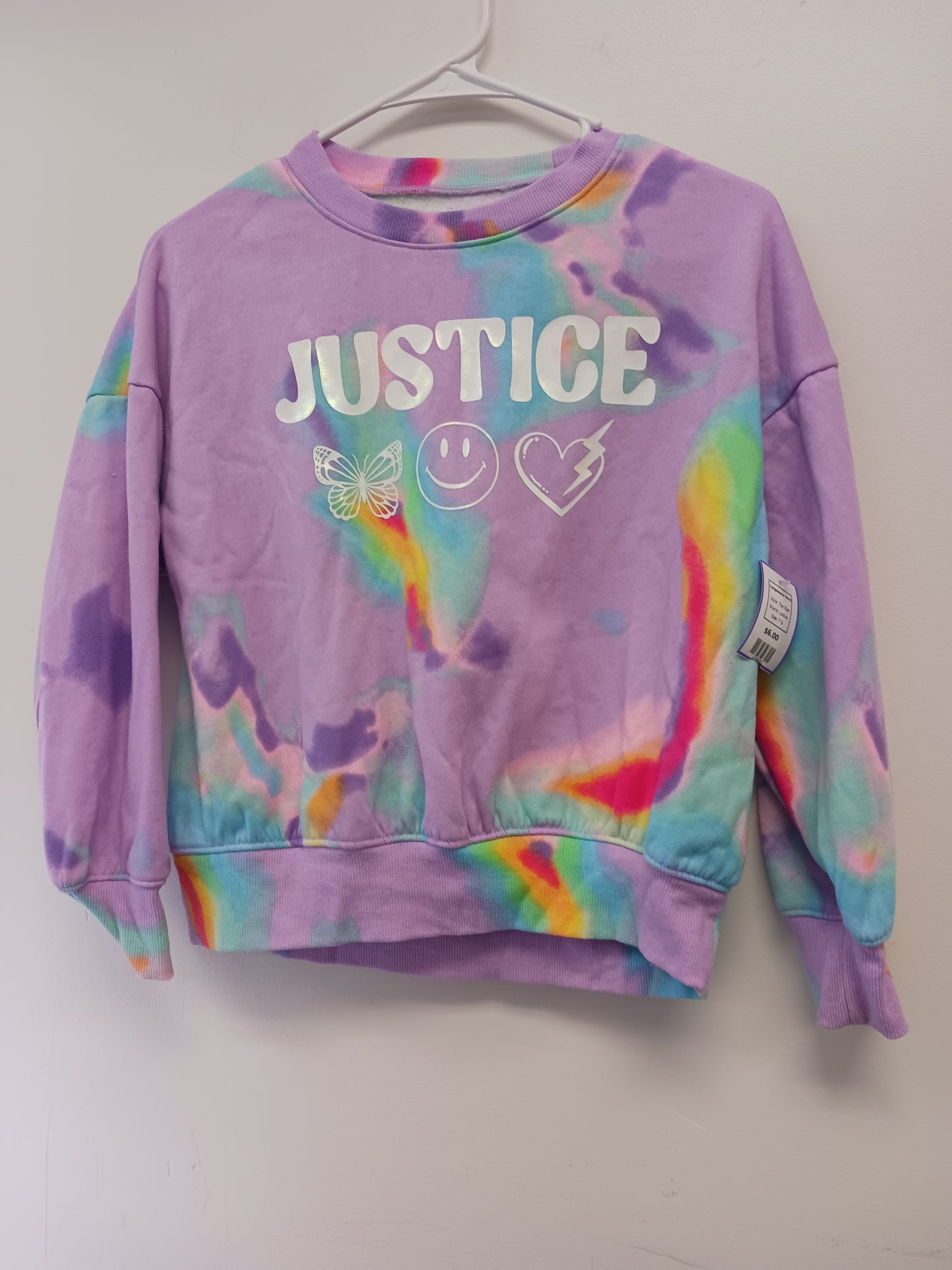 Tye Dye Justice Longsleeve Shirt, 7 G