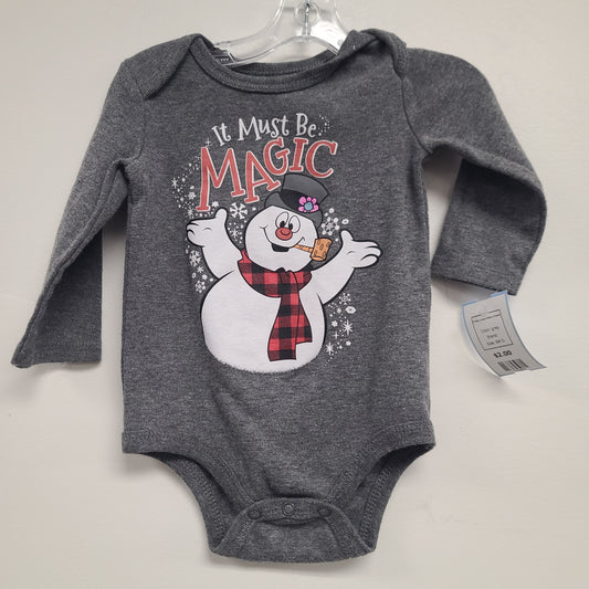 grey  Frosty Long Sleeve Onesie, 6M G