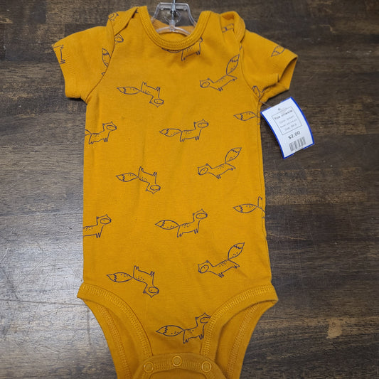 brown just one you fox onesie, 9M B