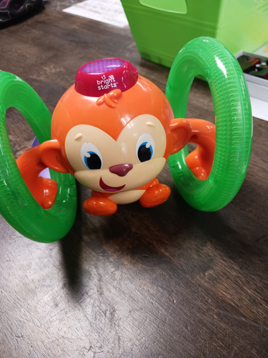 Green/Orange Bright Starts Rolling Monkey