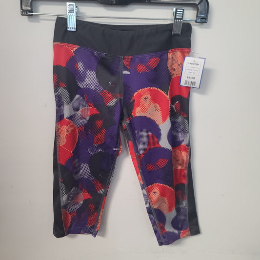 Purple/Red/Black/Grey Puma Leggings, 6 G