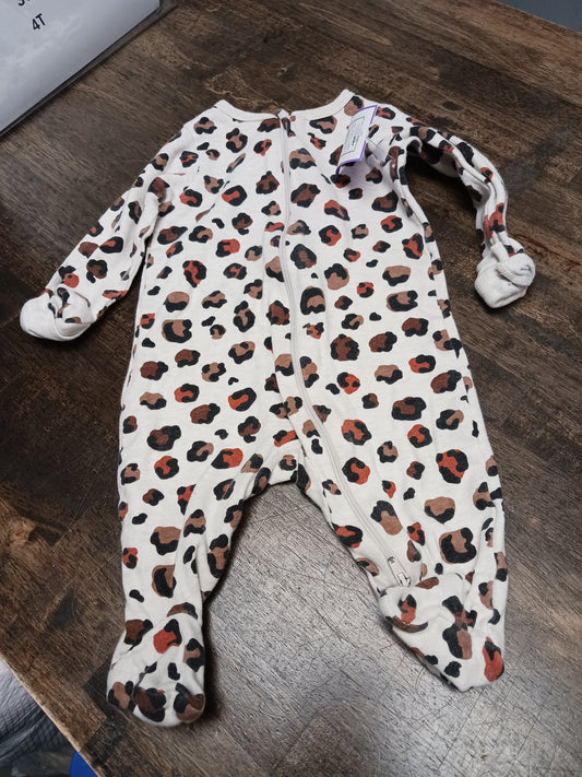 Tan/Brown Cheetah Wonder Nation Sleeper, NB G