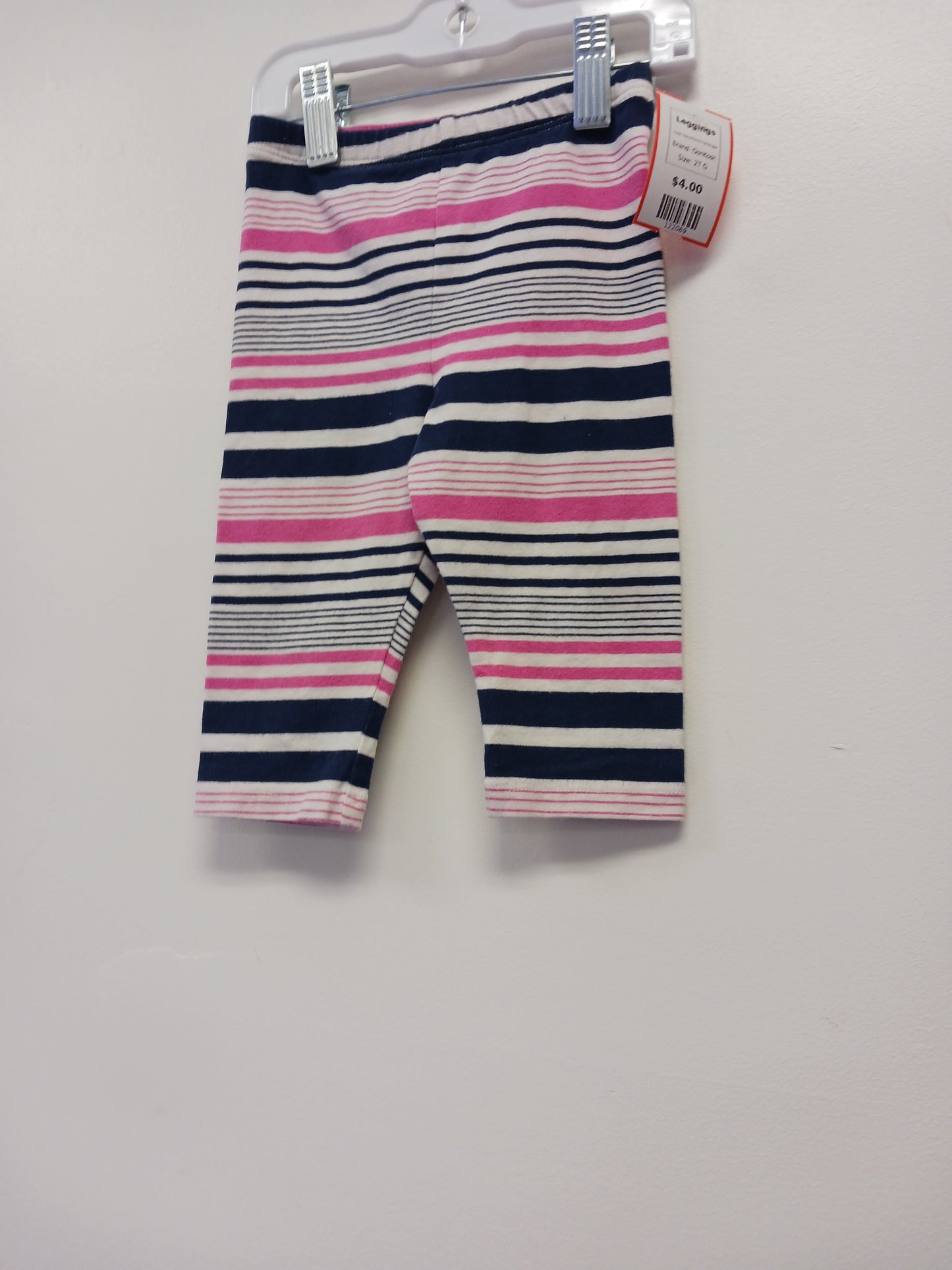 Navy/Pink/White Striped OshKosh Leggings, 2T G
