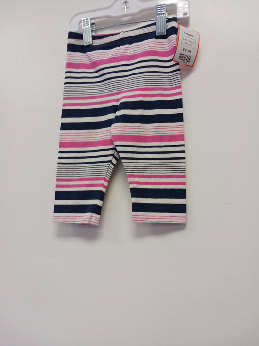 Navy/Pink/White Striped OshKosh Leggings, 2T G