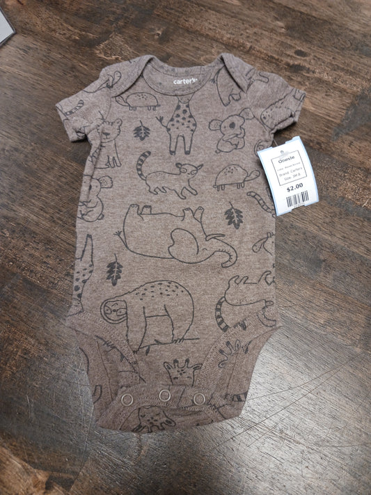 Brown Animal Carters Onesie, 3M B