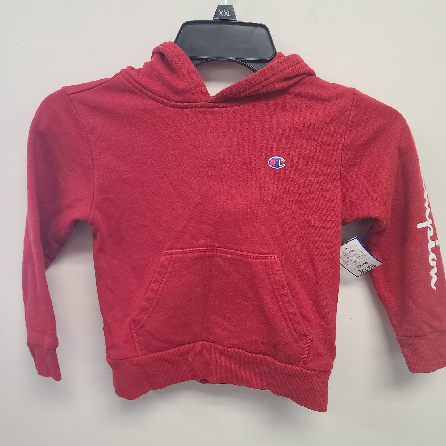 red champion hoodie, 5T B