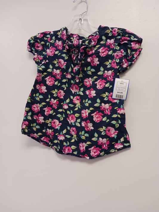 Navy/Pink Flower Cherokee Shirt, 4T G