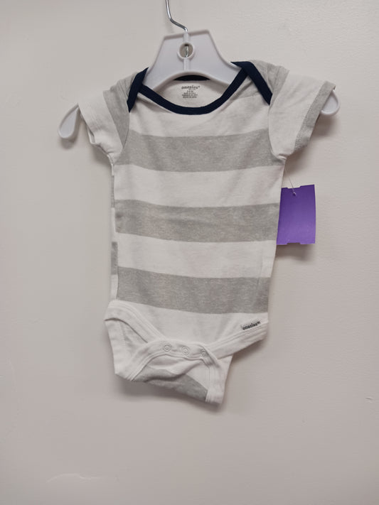 Grey/White/Navy Gerber Onesie, 3M B