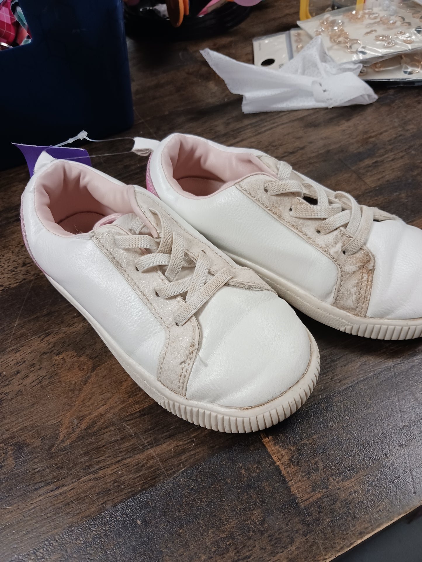 white carters Rainbow Sneakers, 11 G
