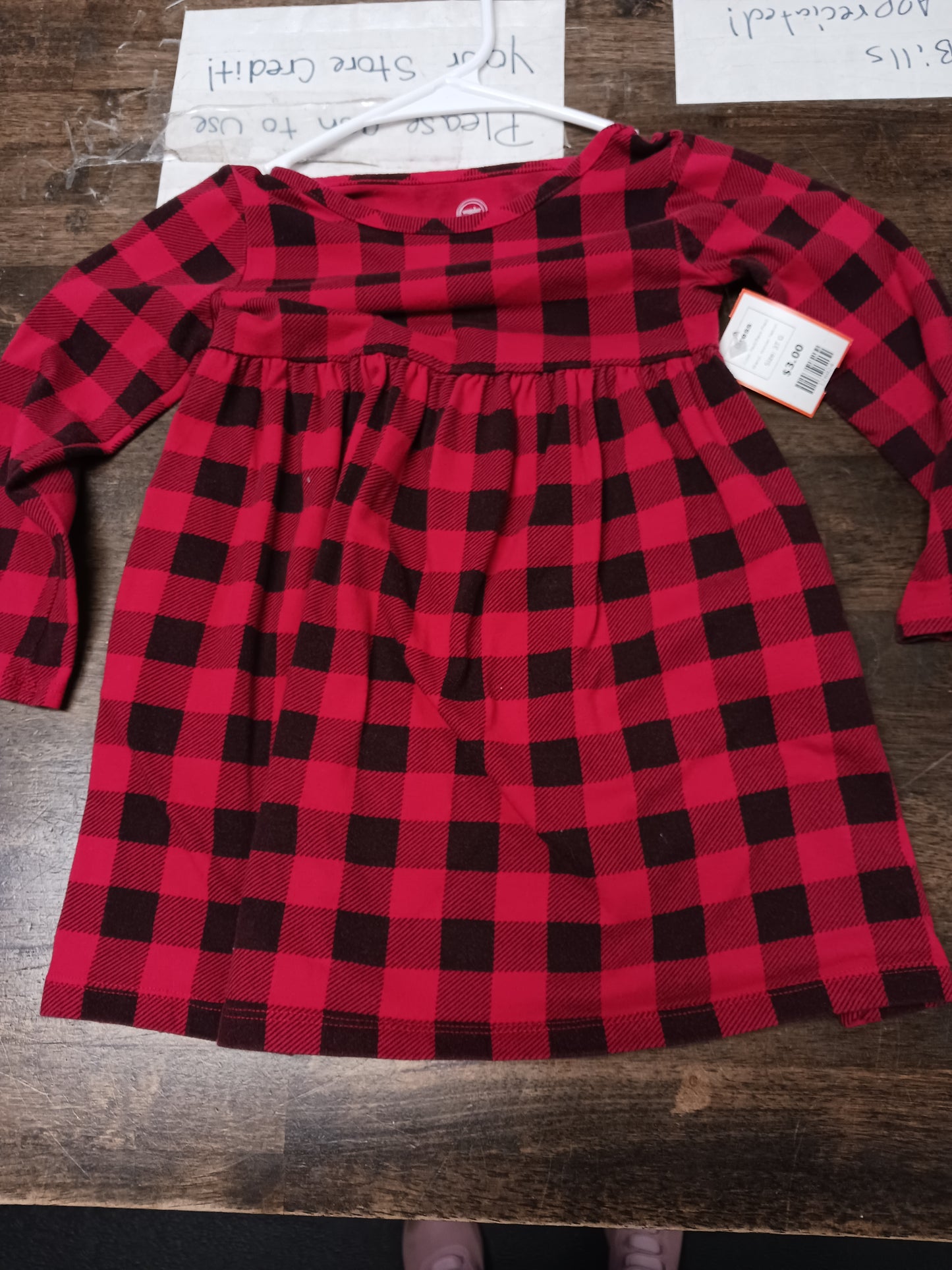 Red/Black Plaid Wonder Nation Dress, 3T G