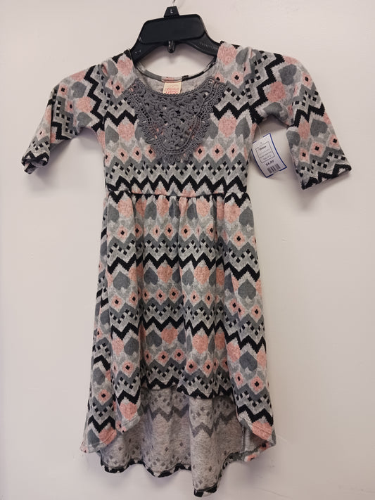 Grey/Pink/Black Faded Glory Dress, 4T G