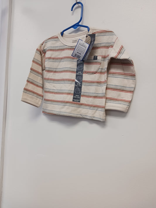 Tan/Blue/Pink/Green Modern Moments Longsleeve Shirt, 12M B
