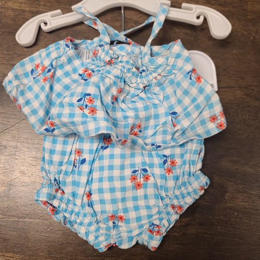 Blue Flower Cat & Jack Outfit, NB G