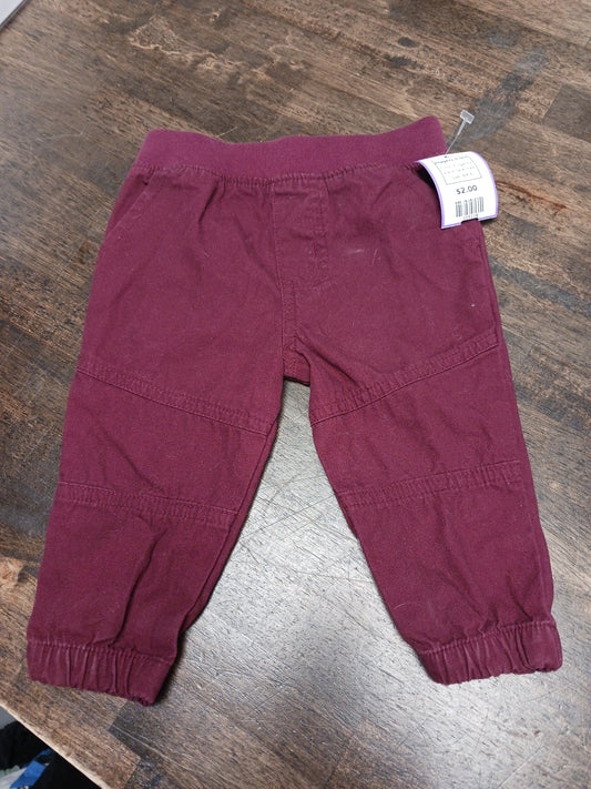 Burgandy Garanimals Joggers 6-9m, 6M B
