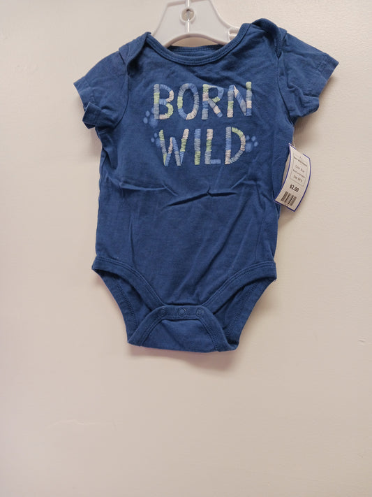 Blue Jumping Bean Born Wild Onesie, 6M B