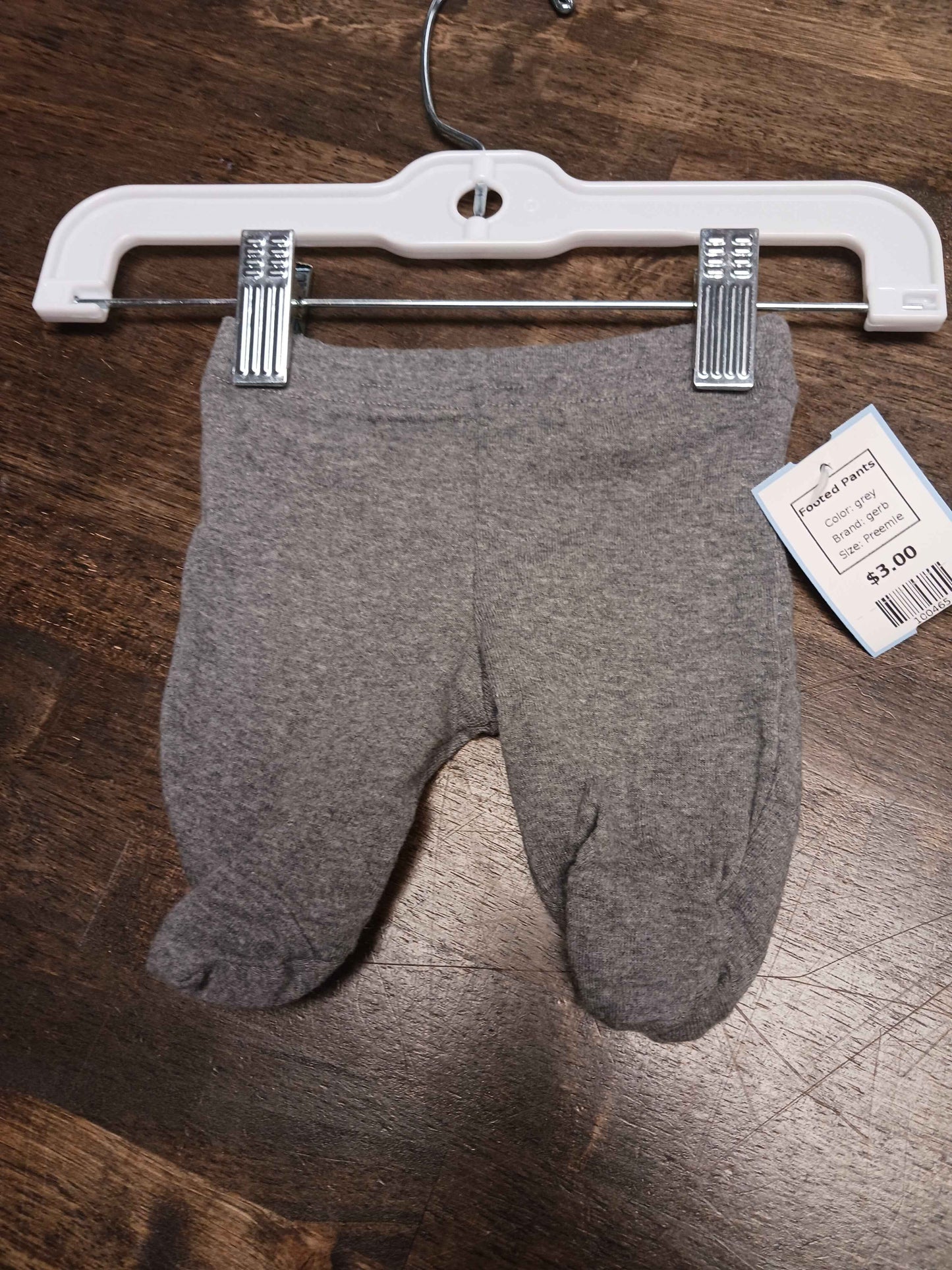 grey gerb Footed Pants, Preemie